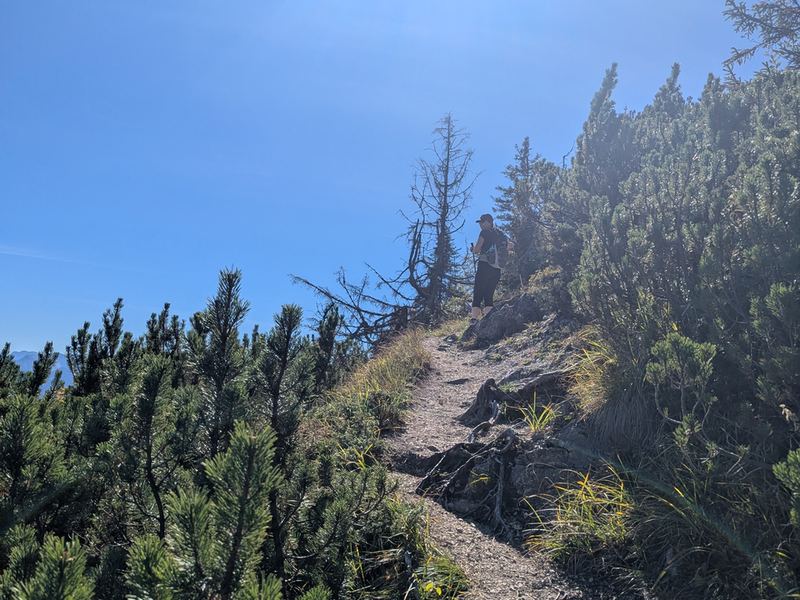 Der letzte schmale Trail hinauf zum Rabenkopf