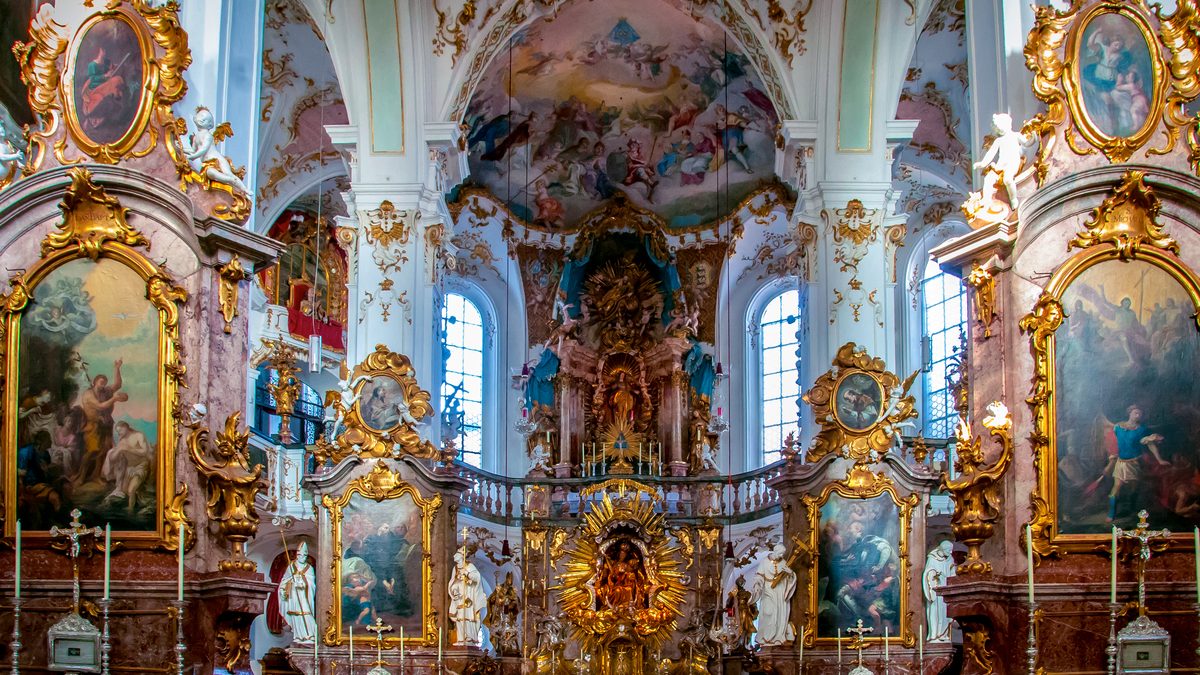 Die Wallfahrtskirche von Kloster Andechs