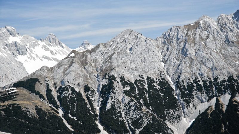 Der Sunntiger im Rosslochkamm, gesehen vom Lafatscher Joch