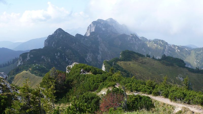Blick vom Brauneck auf die Benediktenwand im Isarwinkel