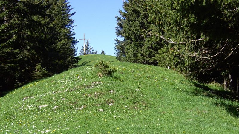 Am Gipfel des Aufacker über Oberammergau
