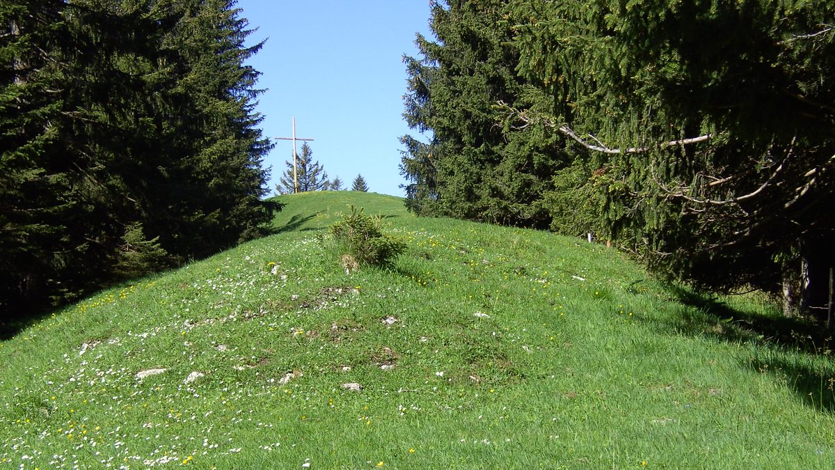 Am Gipfel des Aufacker über Oberammergau