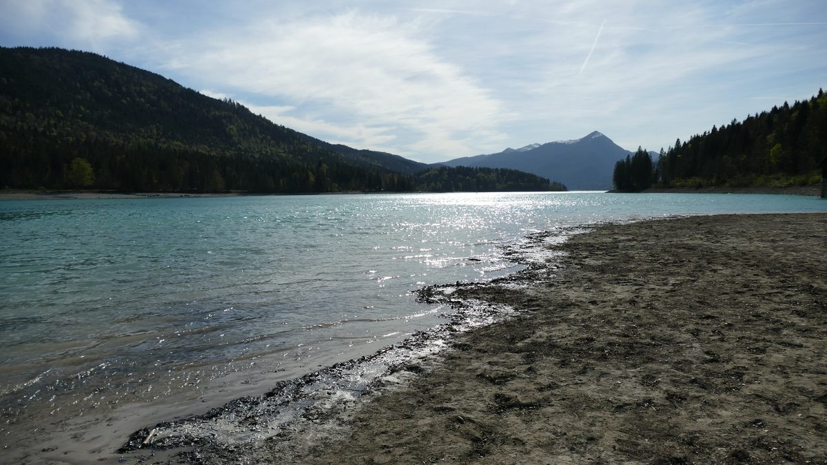 Der Walchensee nahe dem Rißbachstollen