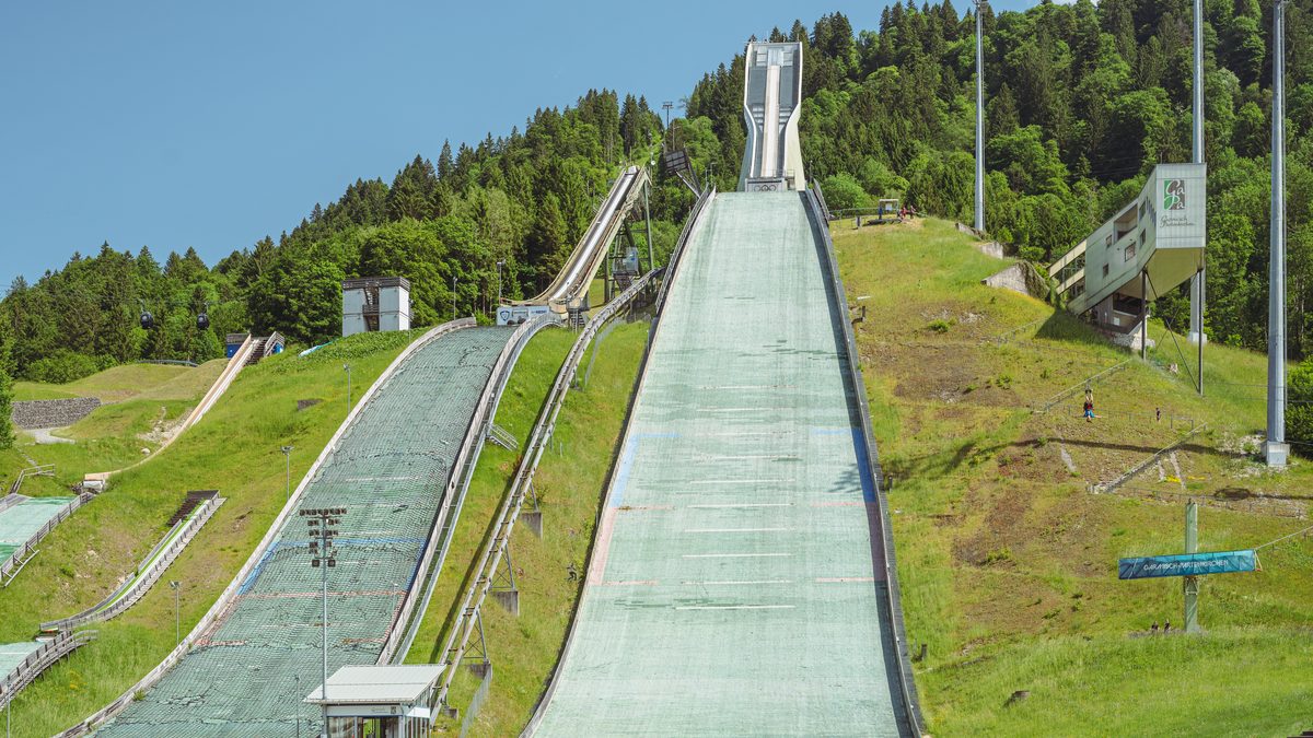 Die Große Olympiaschanze in Garmisch-Partenkirchen