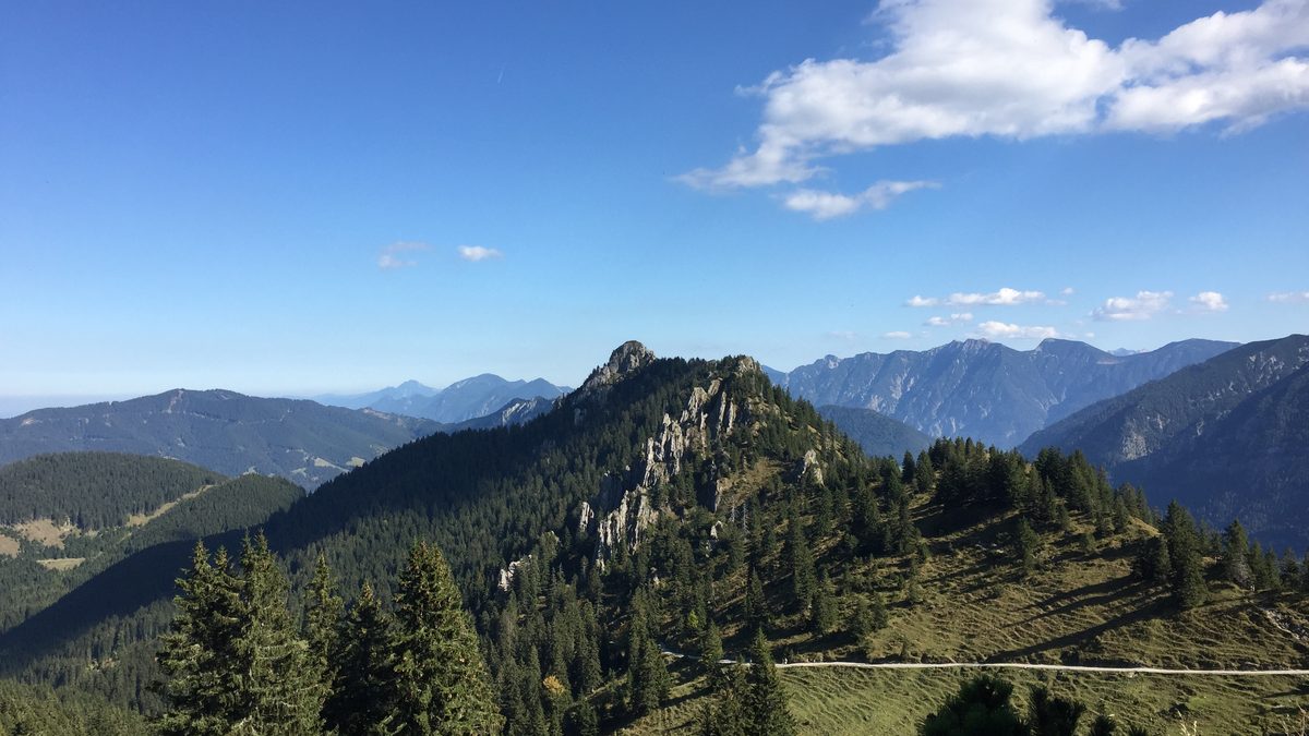 Blick vom August-Schuster-Haus auf dem Pürschling