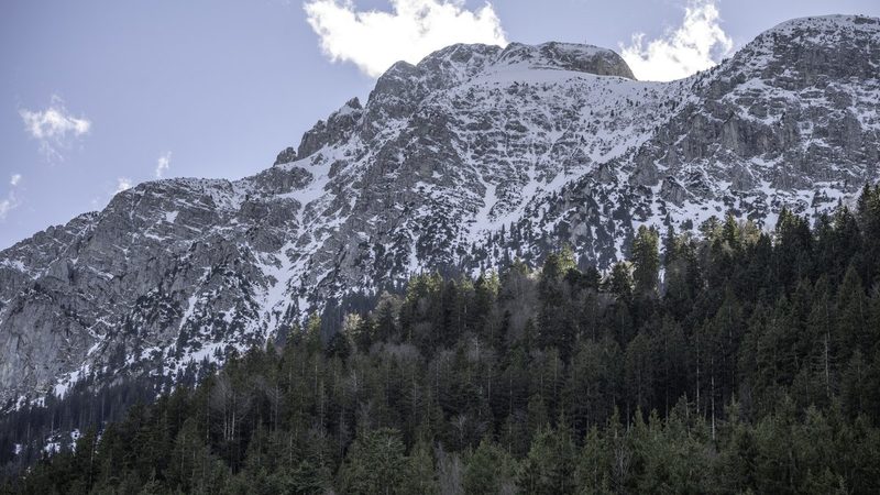 Blick auf den Tegelberg-Gipfel bei Schwangau