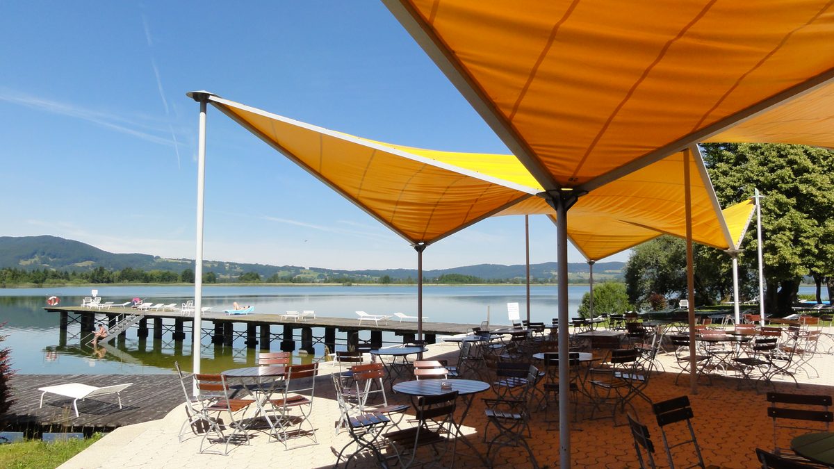 Das trimini in Kochel mit Badesteg am See