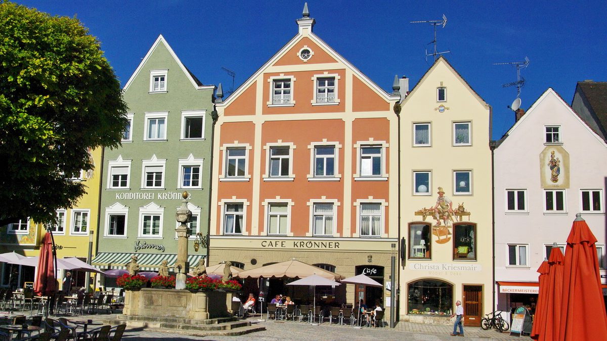 Marienplatz in der Altstadt von Weilheim